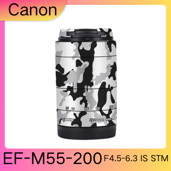 Lentes Canon EFM55-200F4.5-6.3 IS STM  - Pele câmera, adesivo câmera - com alta resistência a arranhões, à prova d'água e com design elegante.